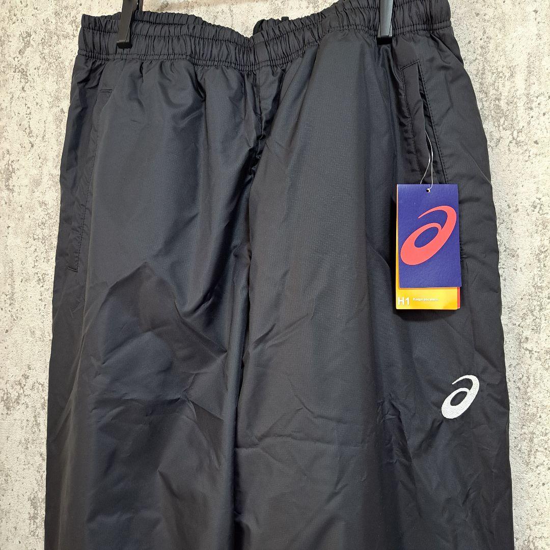 ASICS ウインドブレーカーウォームアップウェア ブラック　中わた　XL