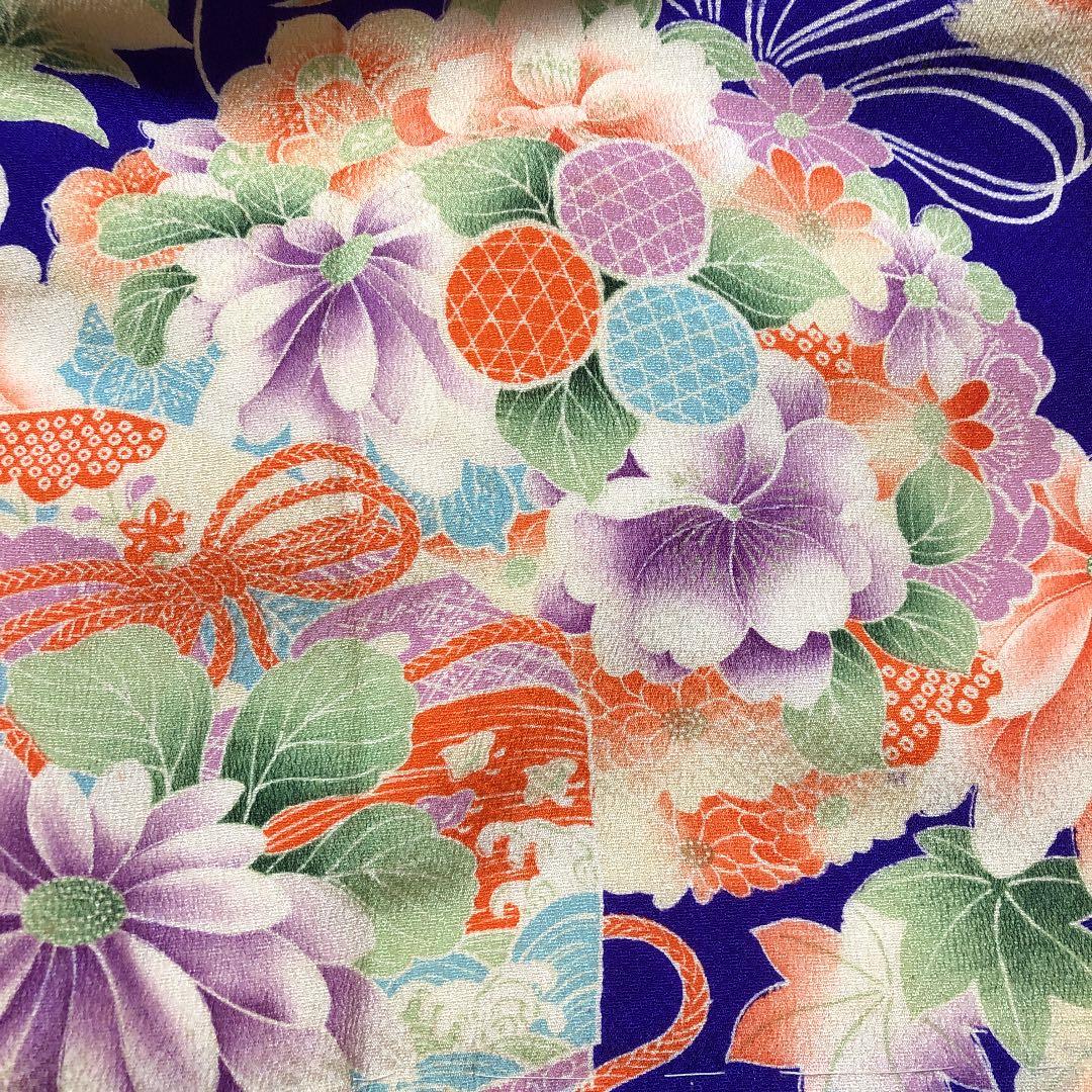 子供着物☆錦紗縮緬☆アンティーク着物☆正絹