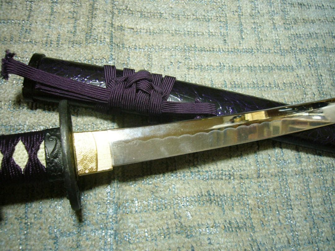 美品 模造刀 紫 日本刀 居合
