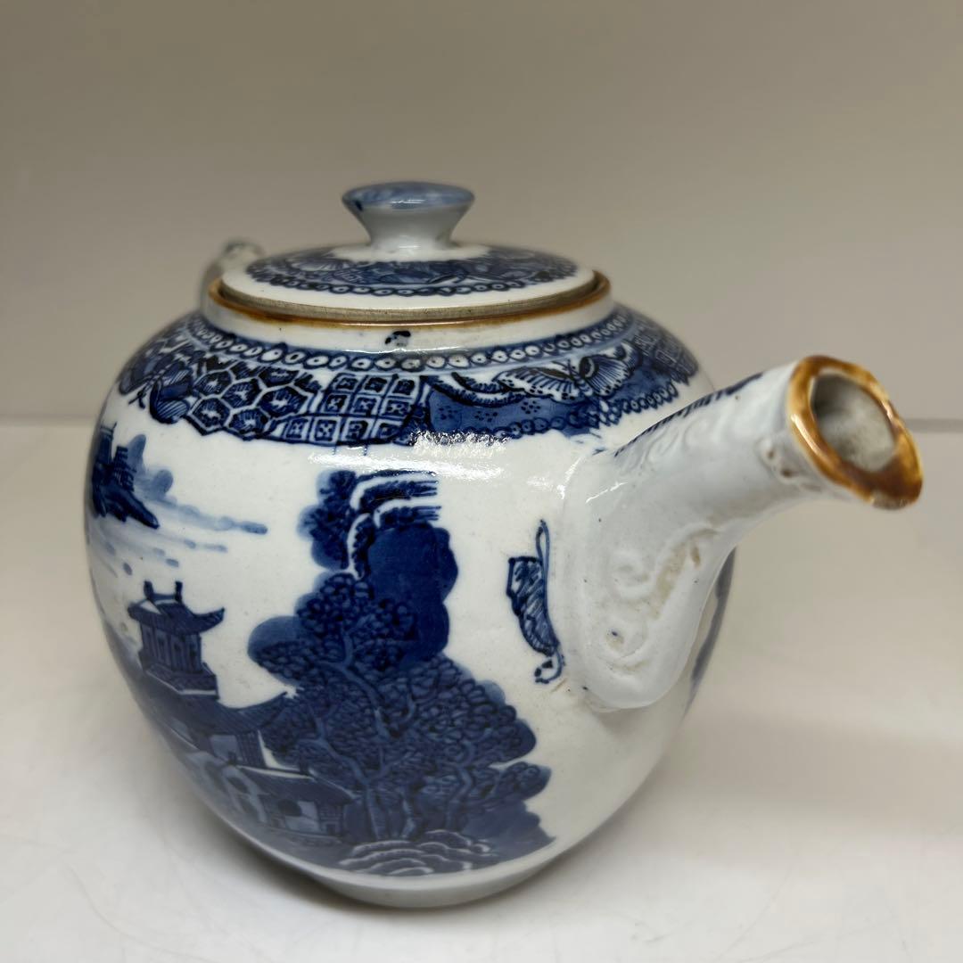 中国清時代　新渡急須　幅約21.5㎝　東Y7-1219☆1F