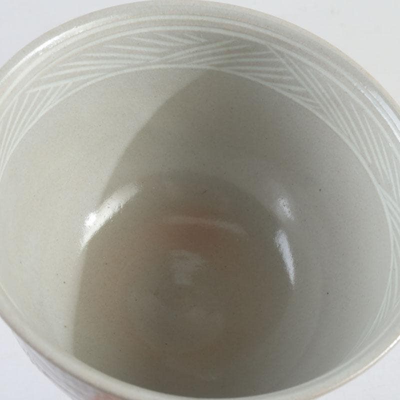 茶道具　京焼　加藤春永作　三島市松　数茶碗　六客　共箱　V　9769