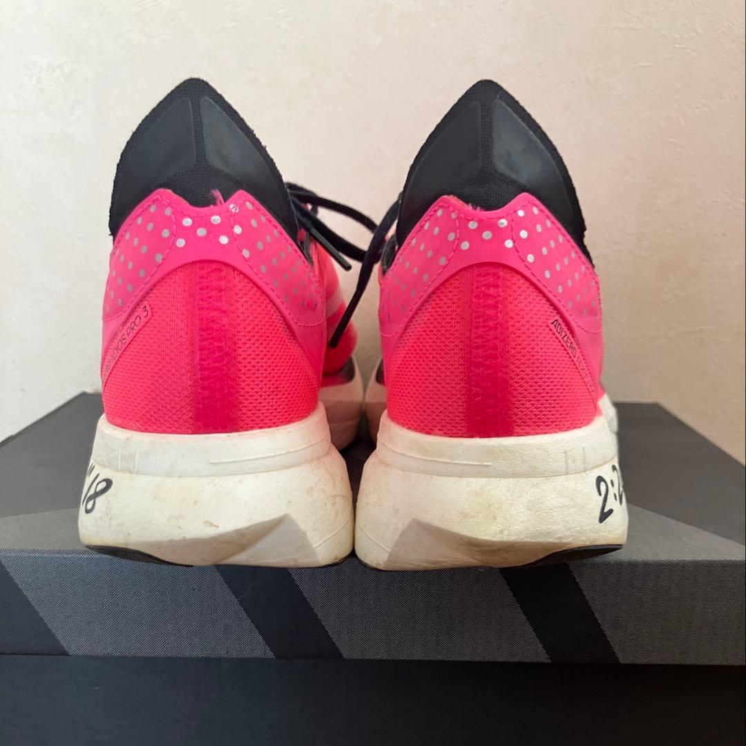 【美品】adidas ADIZERO PRO 3 26.0cm ピンク