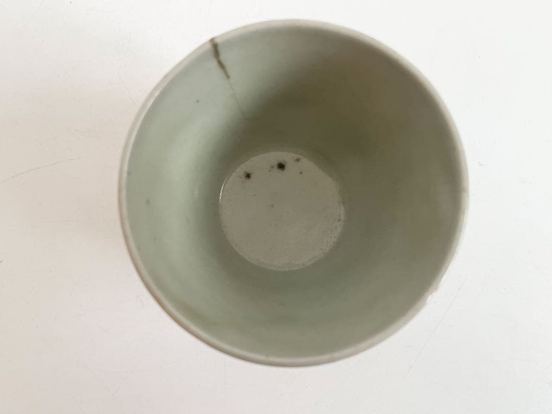 骨董　アンティーク　古伊万里　青磁　白磁　蕎麦猪口　高台付　直しあり