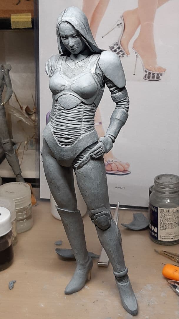 サイボーグ女・コスプレリアルフィギュア　レジン製　組立てキット　ゲーテル。