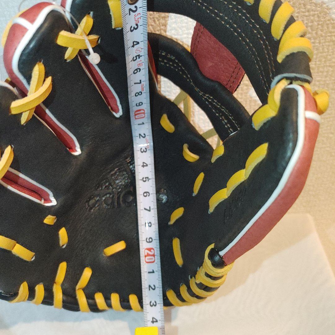 adidas　希少　少年野球　軟式　左投げ　グローブ ブラック×レッド