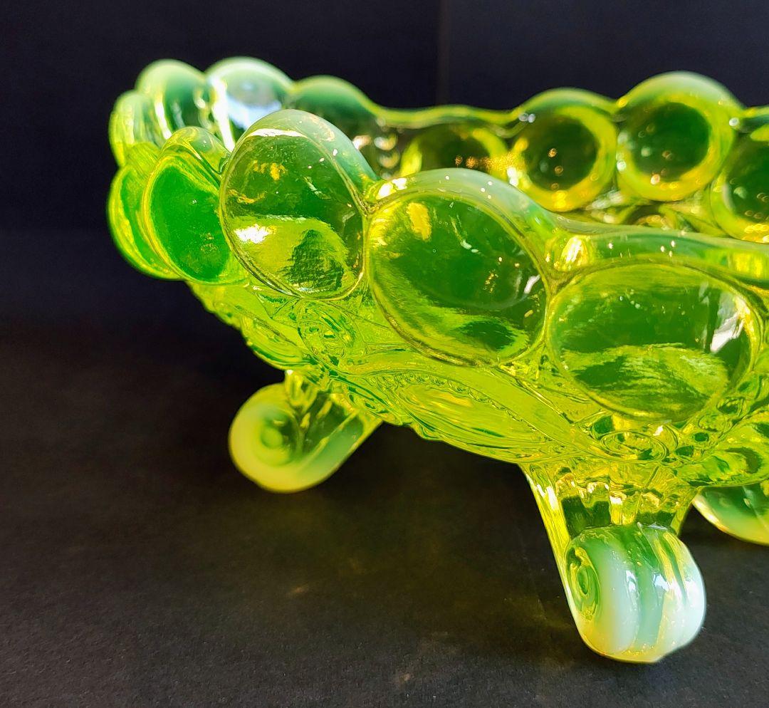 Mosser Glass Jam Dish モッサーグラス ウランガラス レトロ