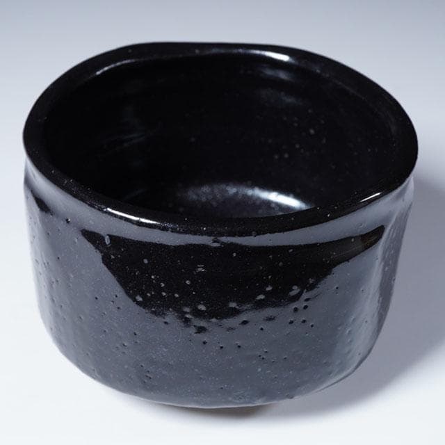 加藤光右衛門　瀬戸黒茶碗　共箱　茶道具　美濃陶