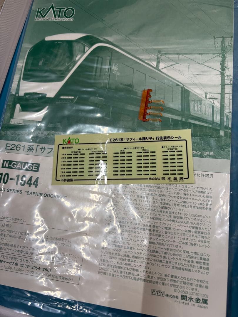 E261系 サフィール踊り子 室内表現シール＆室内灯装着