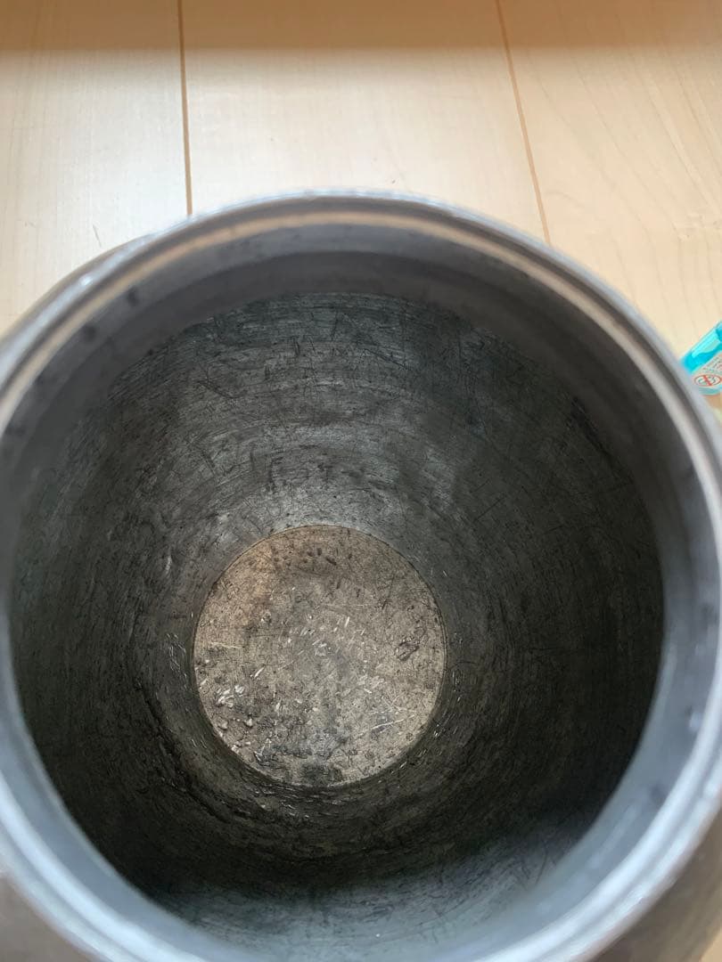 古錫製　錫斑茶壷　煎茶道具　高さ21cm