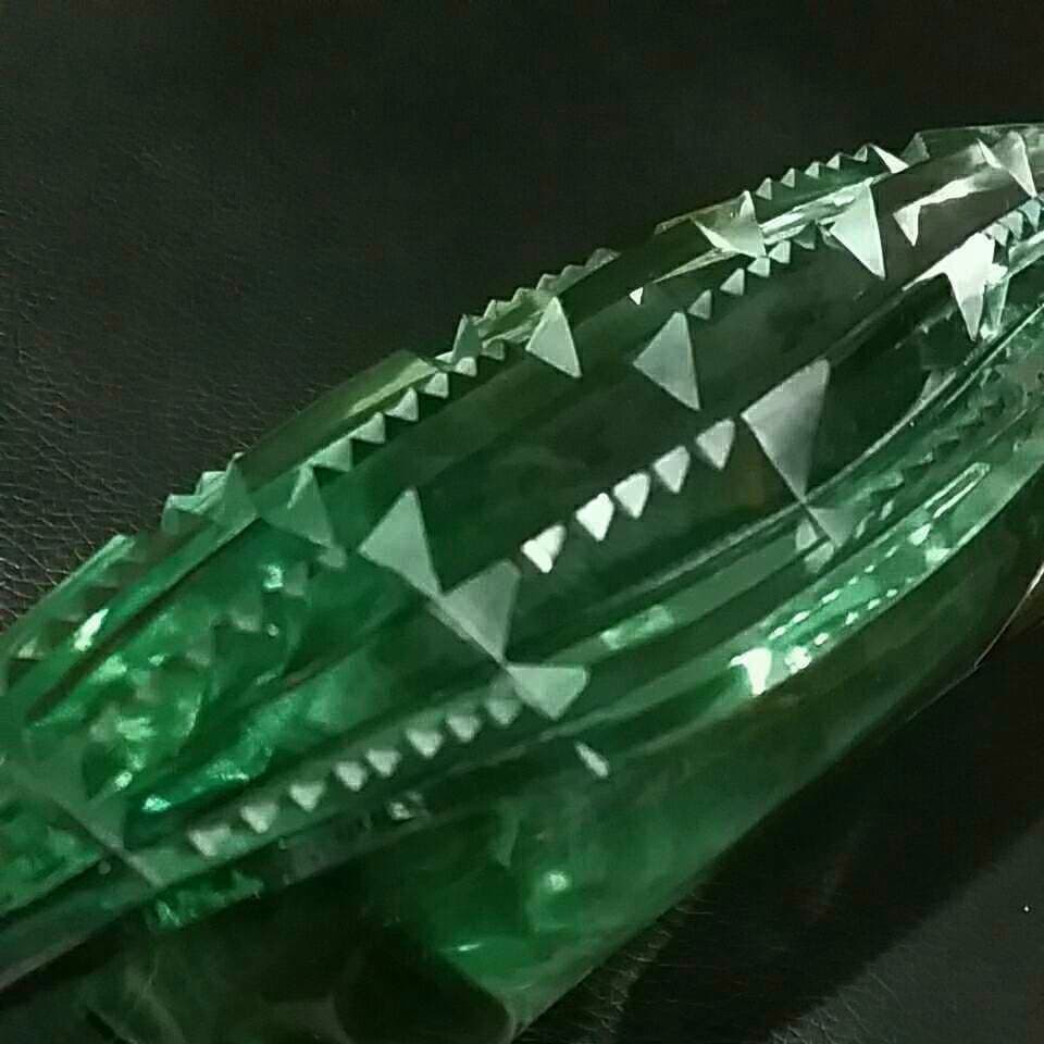 Moser モーゼル クリスタル カット クロコダイル モチーフ オブジェ