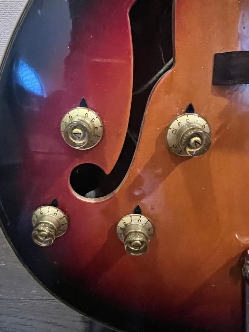 ジャンク　希少個体　左利き用　国産ビザールギター　Honey製　1960代年製