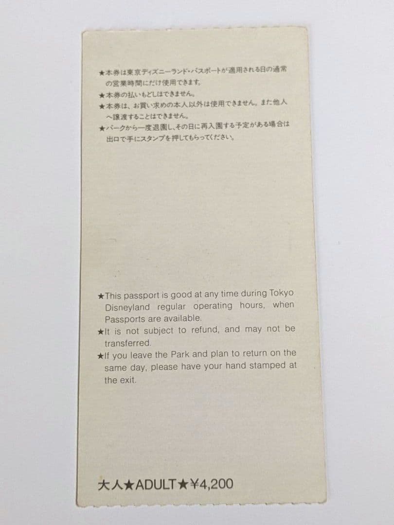 ディズニーランド 1985年 X`masイブの使用済みチケット&パンフレット