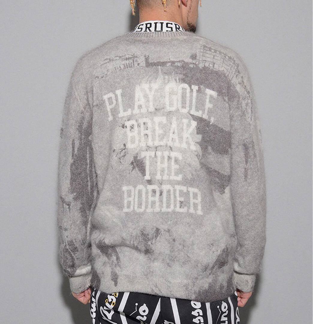 新品 ラッセルノ ゴルフ グラフィック ニット セーター ブラック XL 6