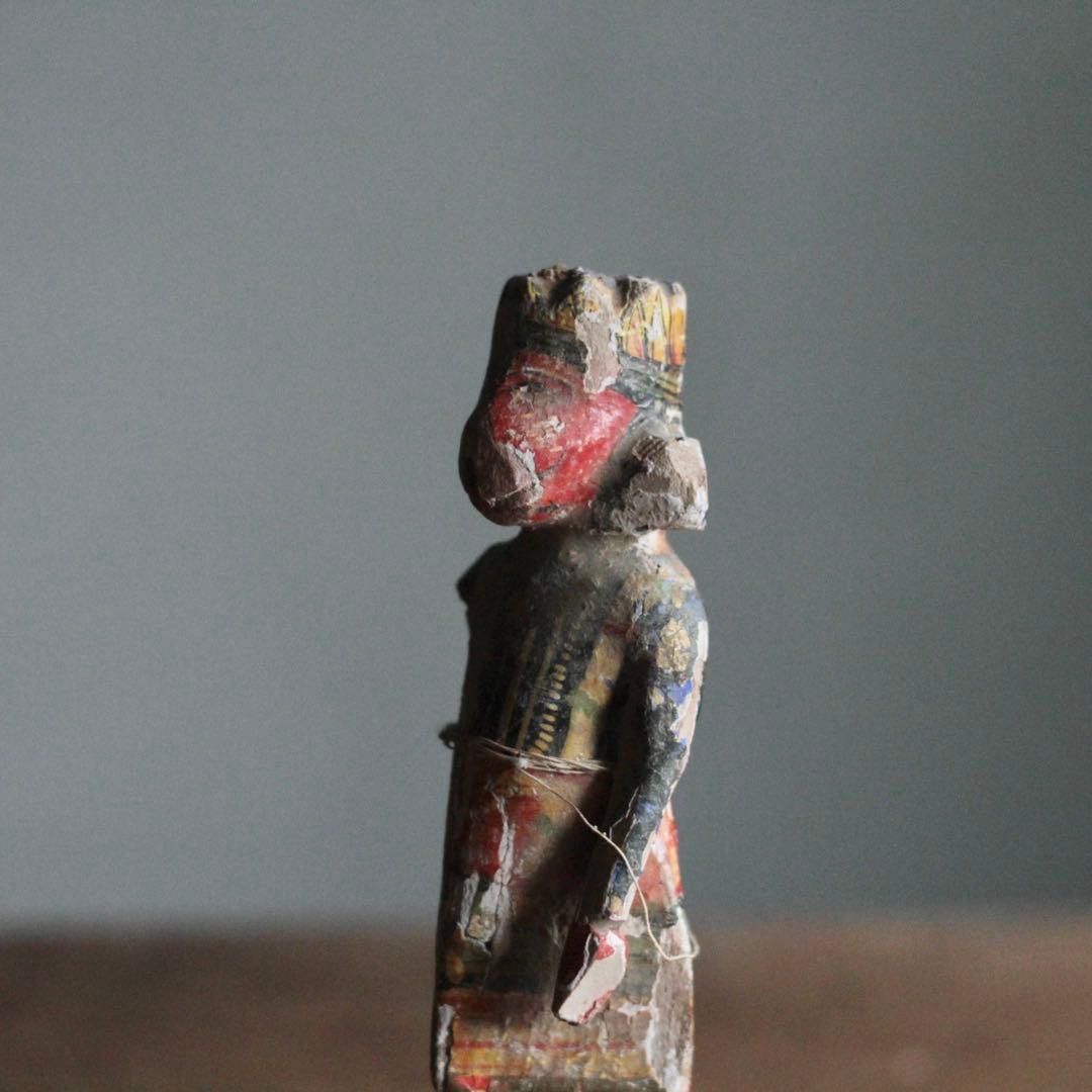 古作 木彫 サヌマーン像 インド 猿の神様 古道具 アンティーク オブジェ