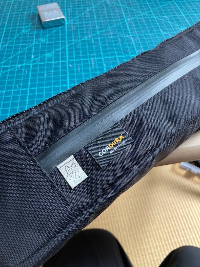 ハンドメイドフレームバッグ　コーデュラ500 ブラック　46.5cm