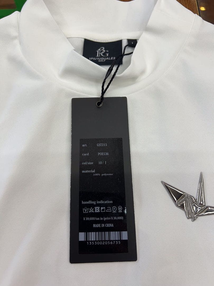 1PIU1UGUALE3 GOLF レディース モックネック 白 GST215