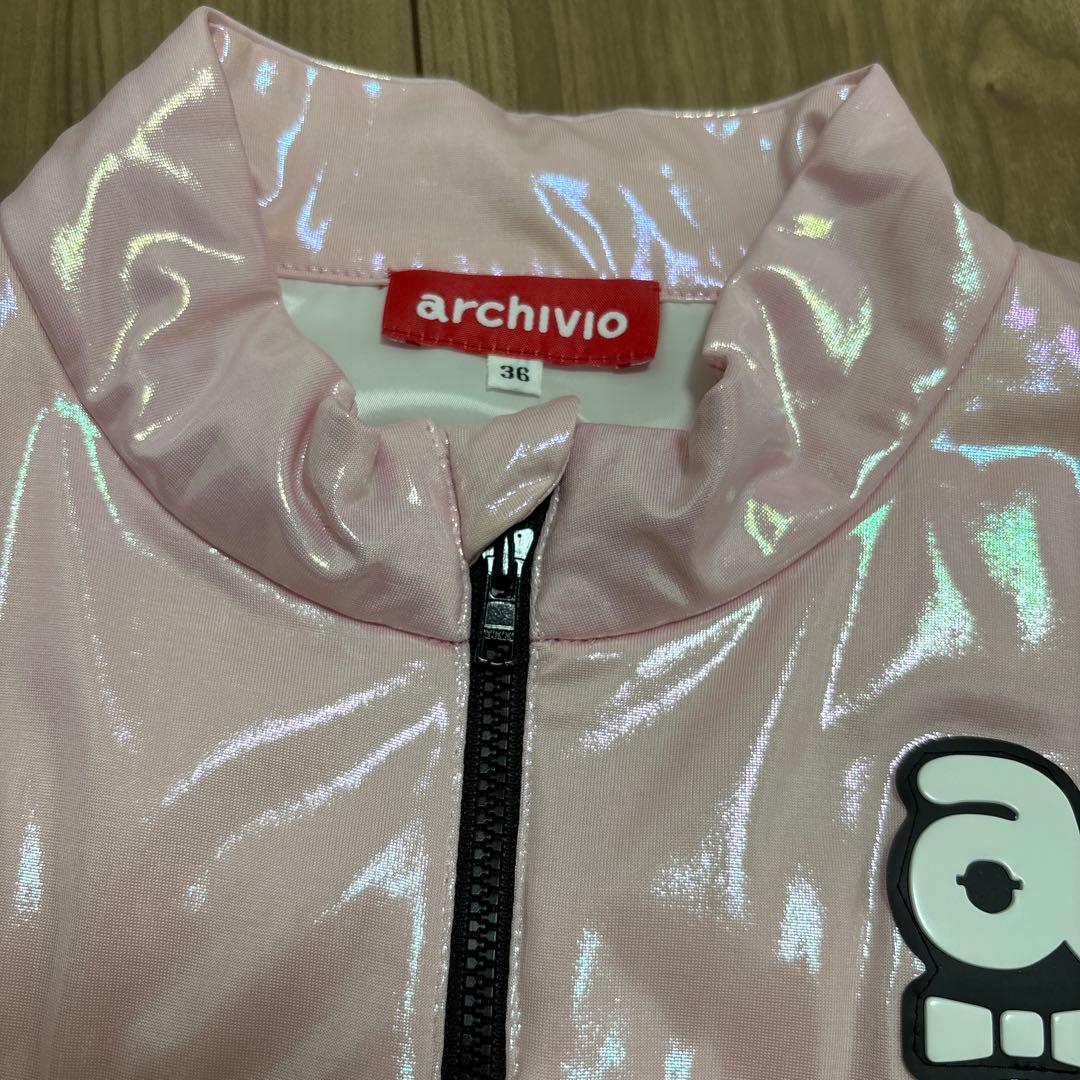 archivio ノースリーブベスト ホワイト/ピンク 36サイズ 新品