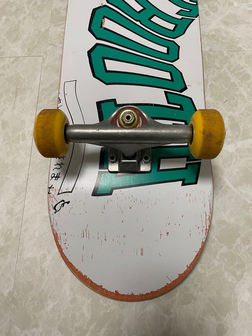 TIGHTBOOTHスケートボード コンプリート ホワイト/グリーン