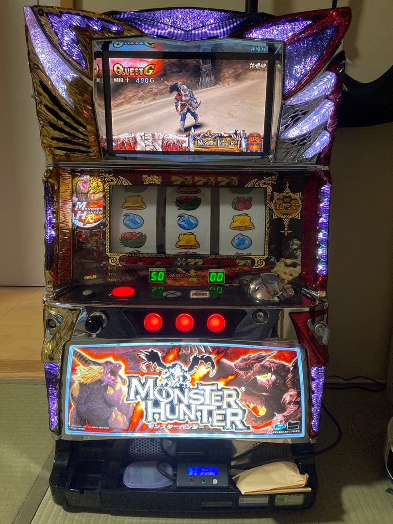 ☆送料込み☆初代モンスターハンター☆スロット実機☆不要機フル☆ 設定7基盤仕様
