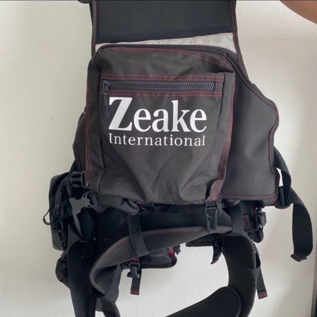 【美品】Zeake フィッシングベスト　レッド
