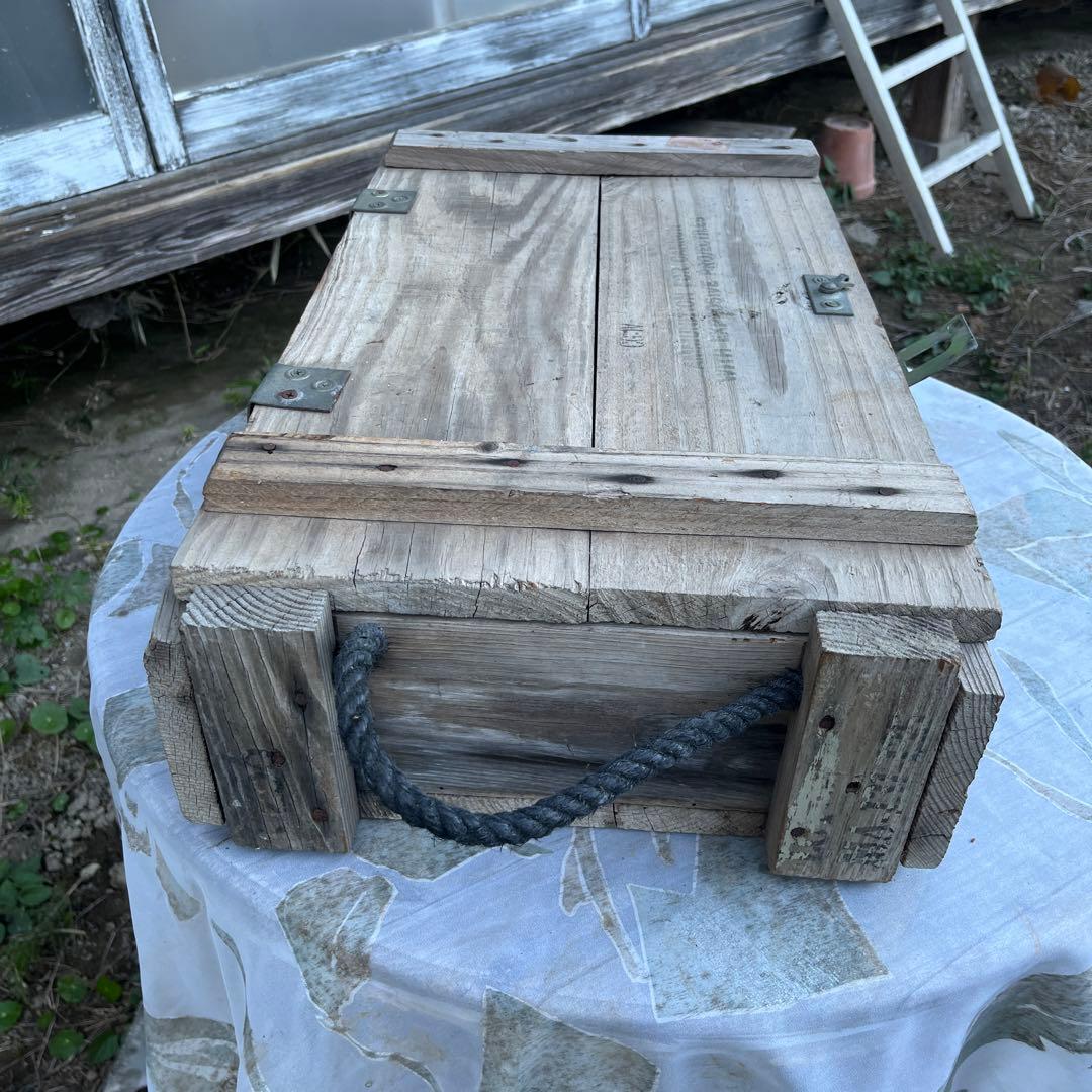 ビンテージ　米軍　木製弾薬箱