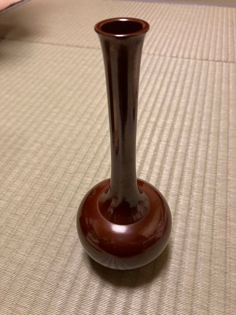 【気まぐれ価格‼️人間国宝‼️】角谷一圭 鋳銅 花瓶 人間国宝 銅製 茶道具 希少