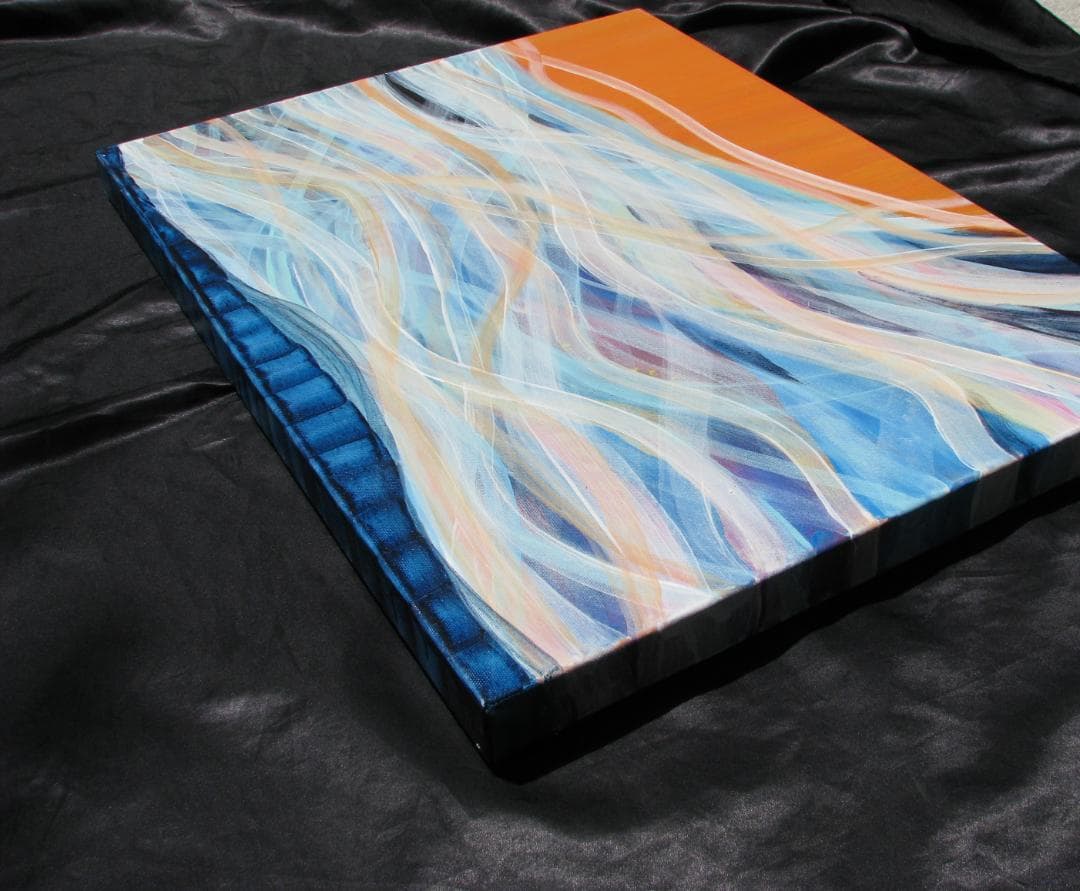 榊原由香子「Water Stream」P12号,アクリル,現代美術,ホノルルより