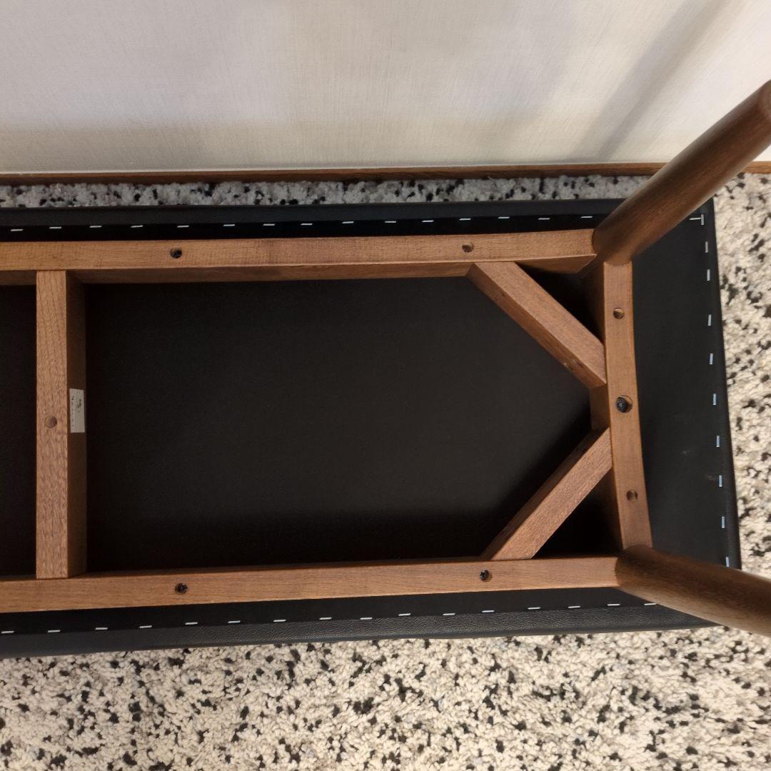 ウニコUNICOダイニングベンチ 合成皮革張替え済/美品/黒