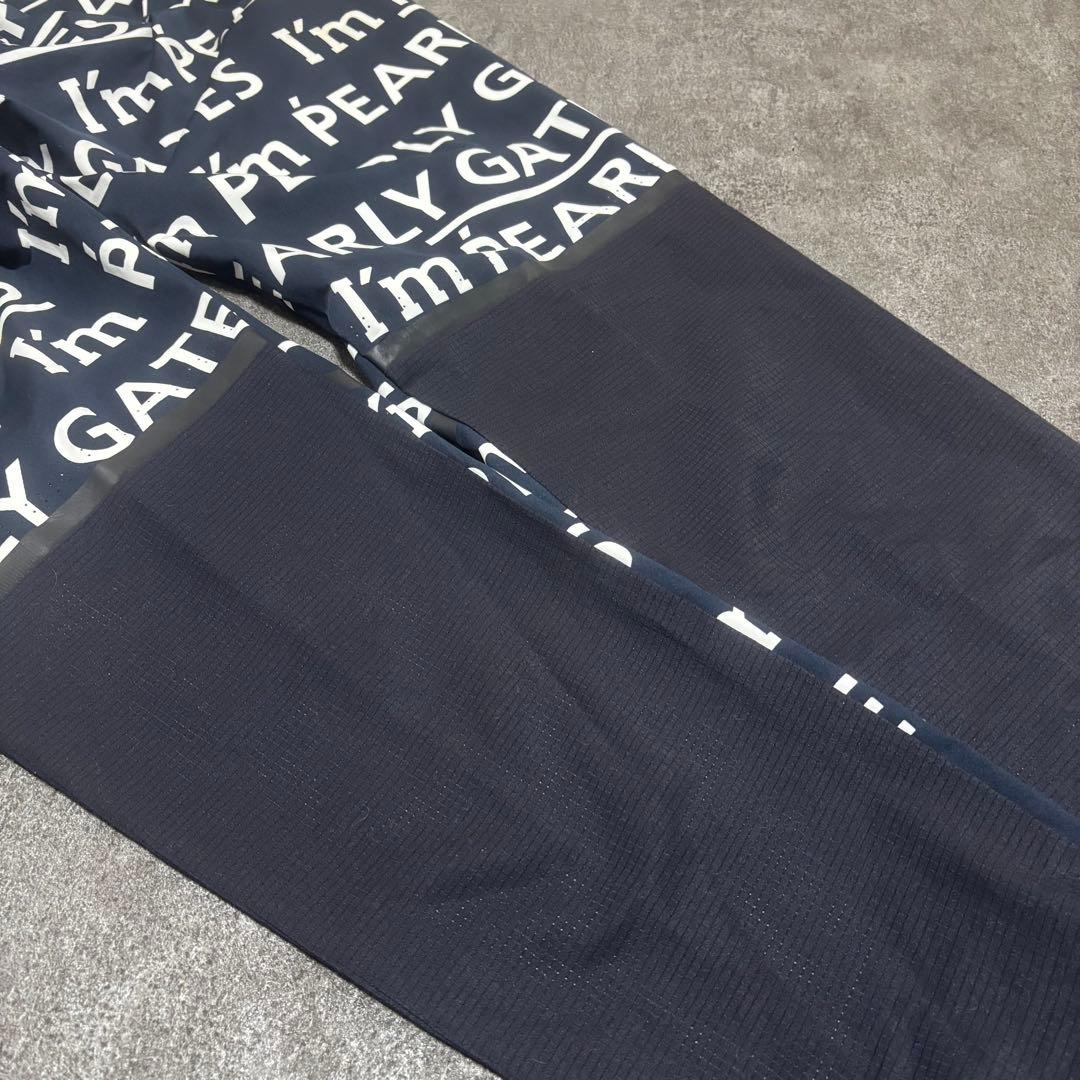 【美品】PEARLY GATES パンツ 総柄 ロゴプリントゴルフ ブラック 4