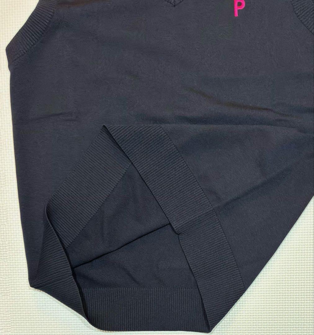 パーリーゲイツ 光栓50ポリエステルニットベスト（BLACK／5）