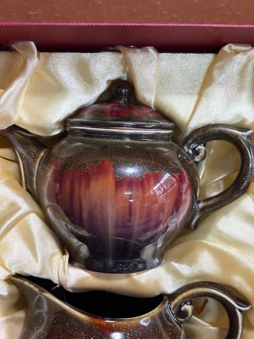 中国福来金運沈純金釉茶器揃　年間限定注門品