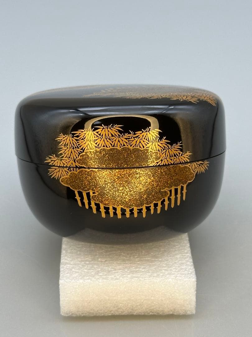 茶道具　棗　華山　金雲竹　平棗