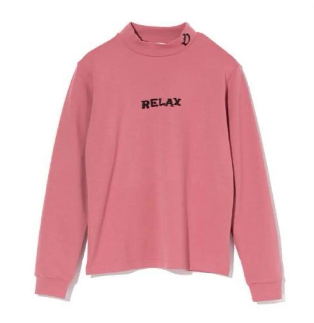 新品【デヴァローゴルフ】レディース デルタモックネック 長袖Tシャツ コーラル