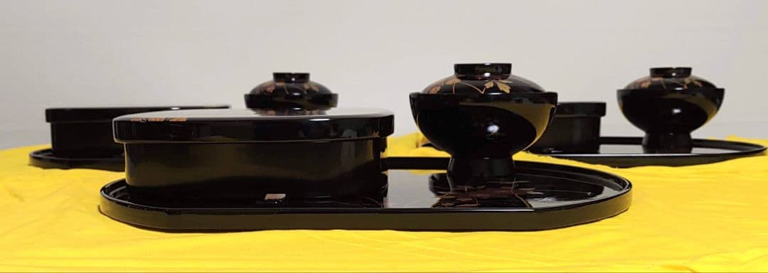 輪島塗　鉄仙蒔絵　おもてなし揃　3客セット