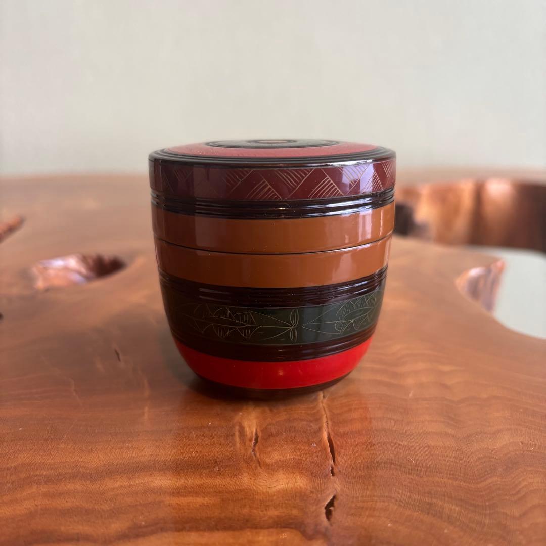 唐物写 独楽棗 道場宗廣造 棗 茶道具 共箱