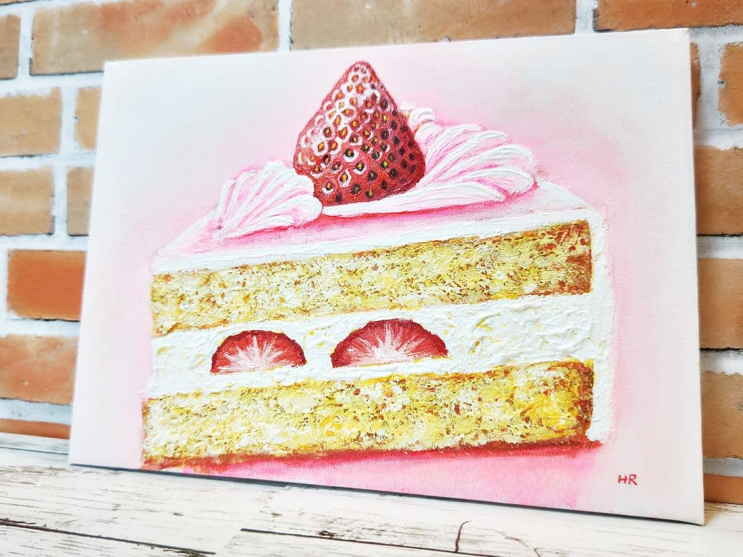 油絵 絵画 【ショートケーキ】