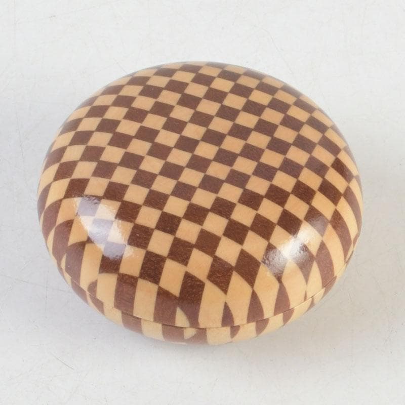 茶道具　鷹の巣　箱根寄木細工　香合　箱付　V　9679