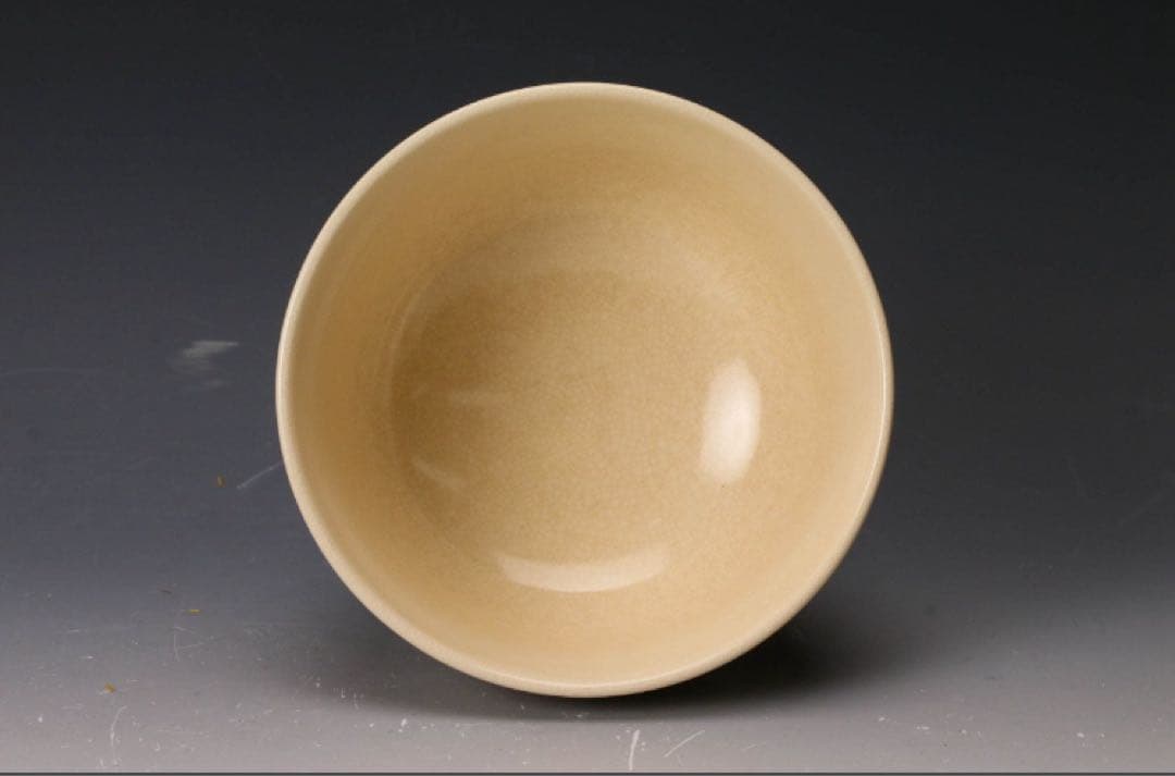 宮地英香 色絵日の出鶴画茶碗 十客 木箱 茶道具