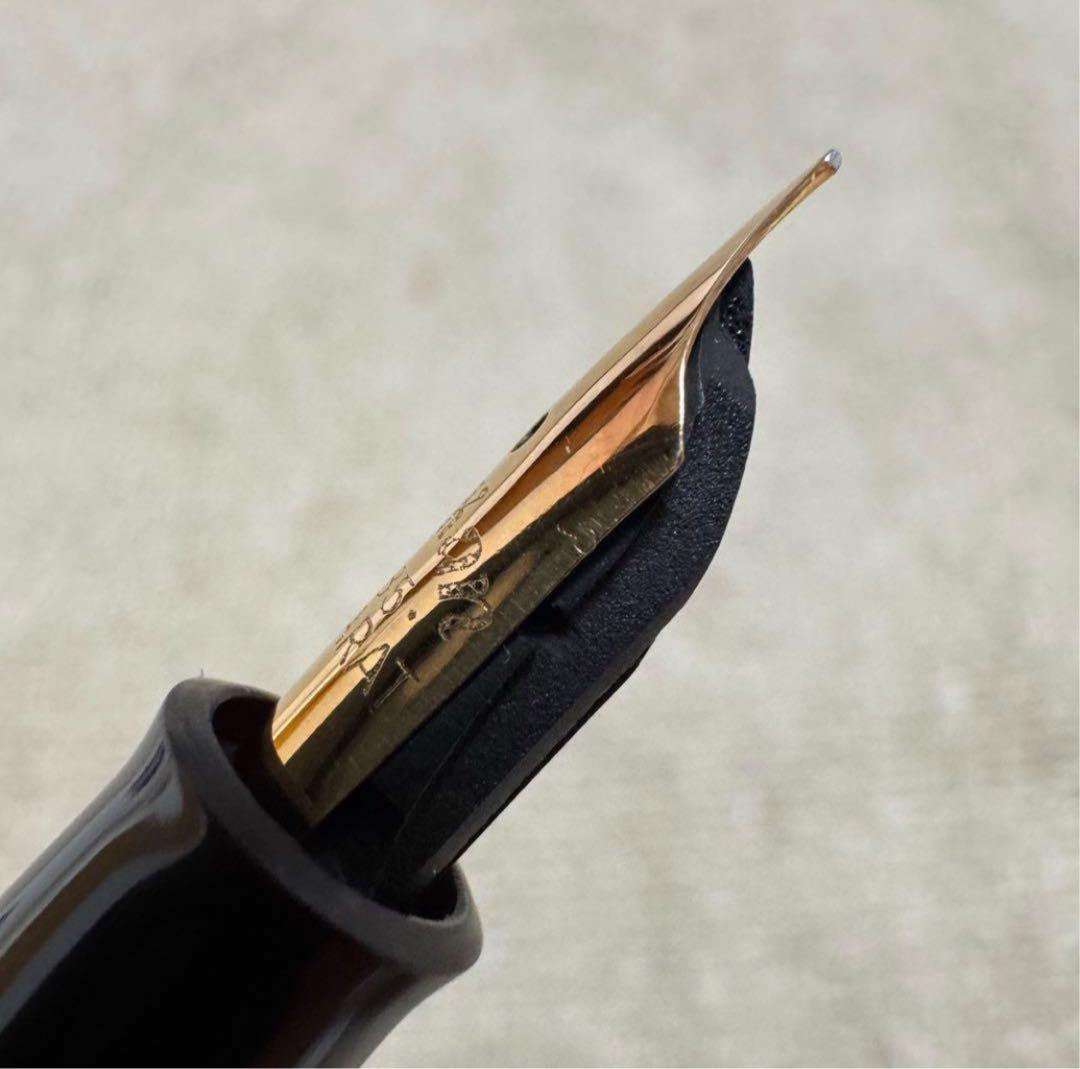 【週末限定価格】ペリカン ヴィンテージ万年筆　#400 茶縞 1950年代　M