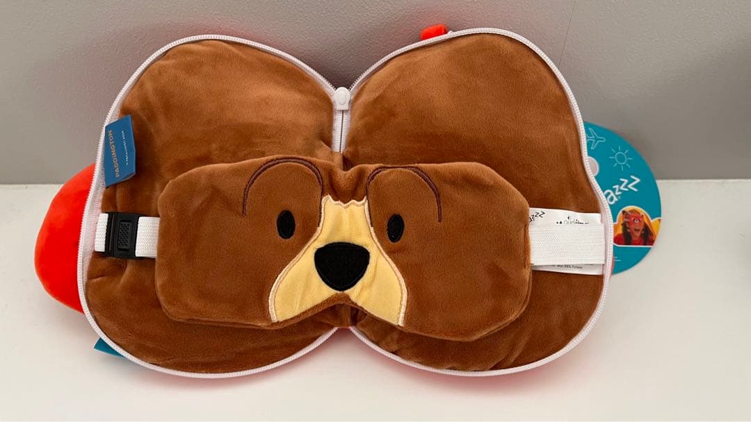 イギリス購入くまのパディントン ピロークッション アイマスク＆マーマレードジャム