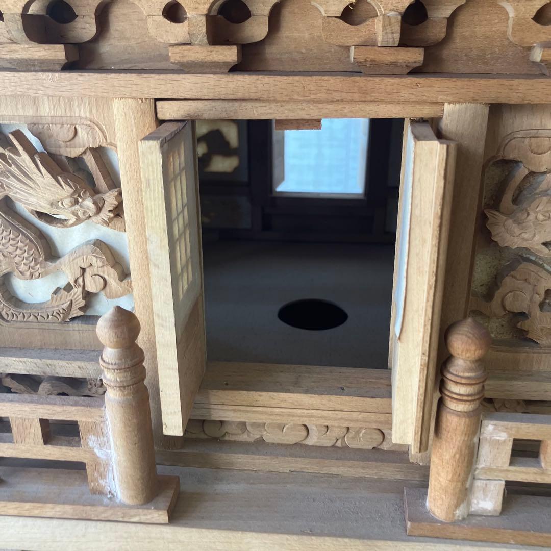 昭和レトロ 特大 木製 五重塔 置物 オブジェ 飾り 寺院模型 ビンテージ