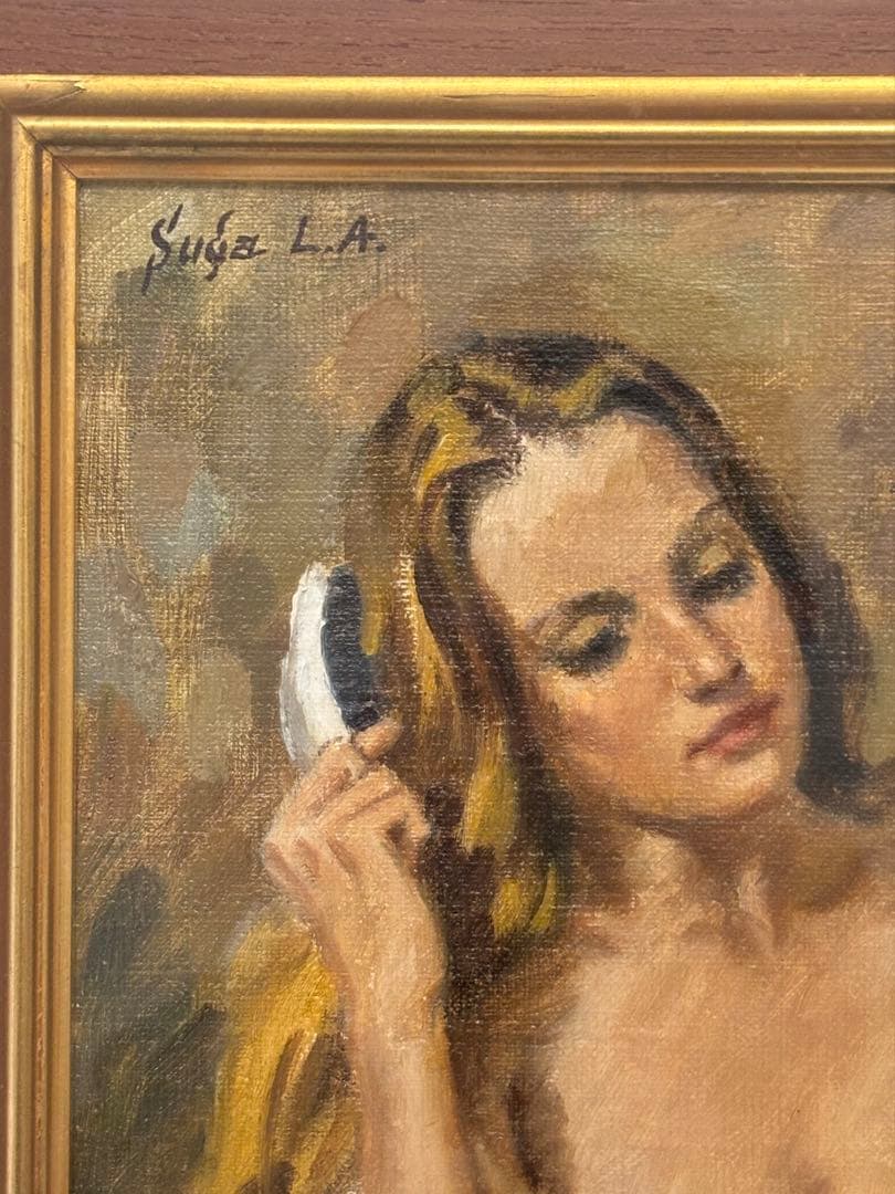 裸婦　額　菅沼金六　箱付