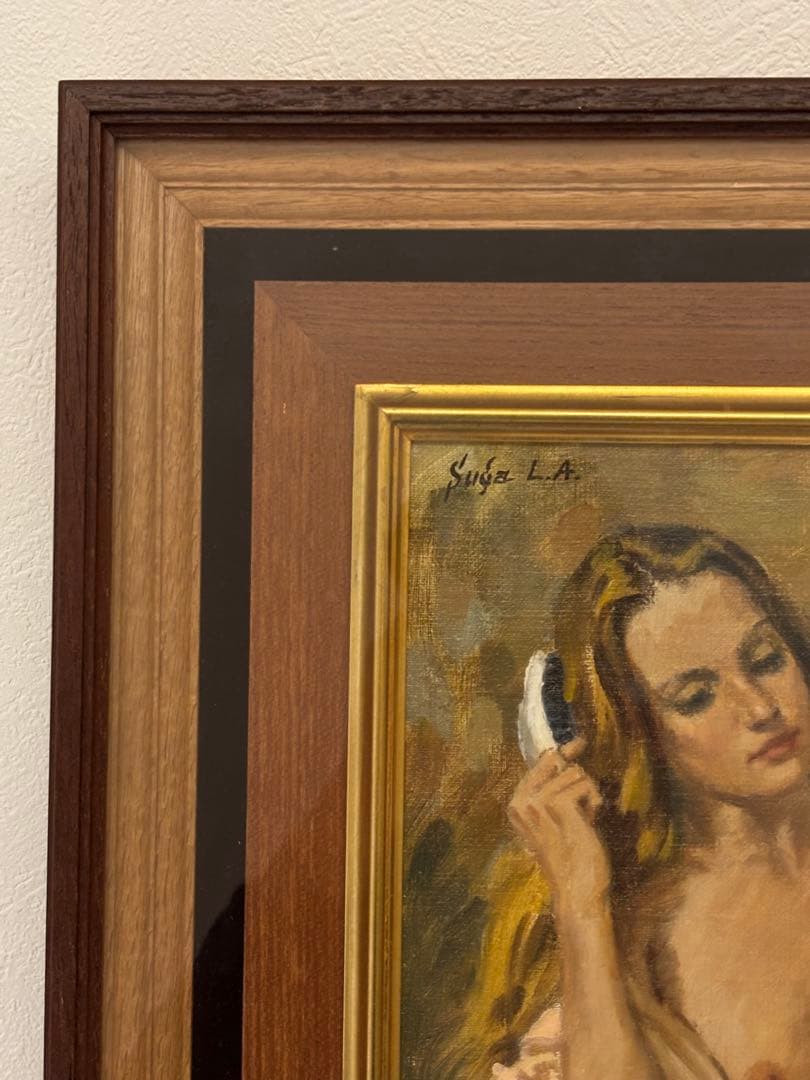 裸婦　額　菅沼金六　箱付