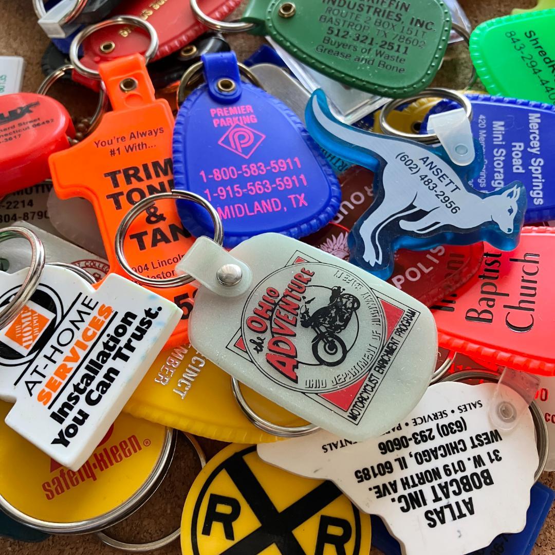 アメリカのキーリング80個★vintage／まとめ売り／企業物／ノベルティ／広告