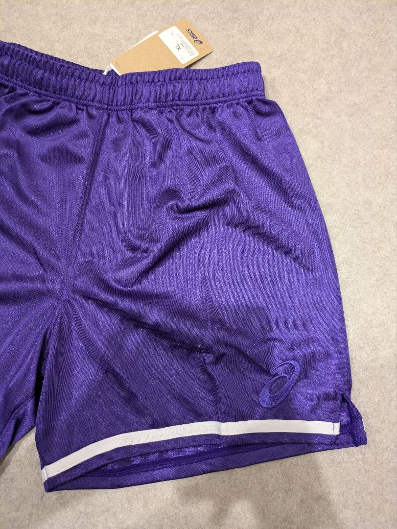 ☆パープルロゴ　ASICS　アシックス　バレーボール　ゲームパンツ　パンツ