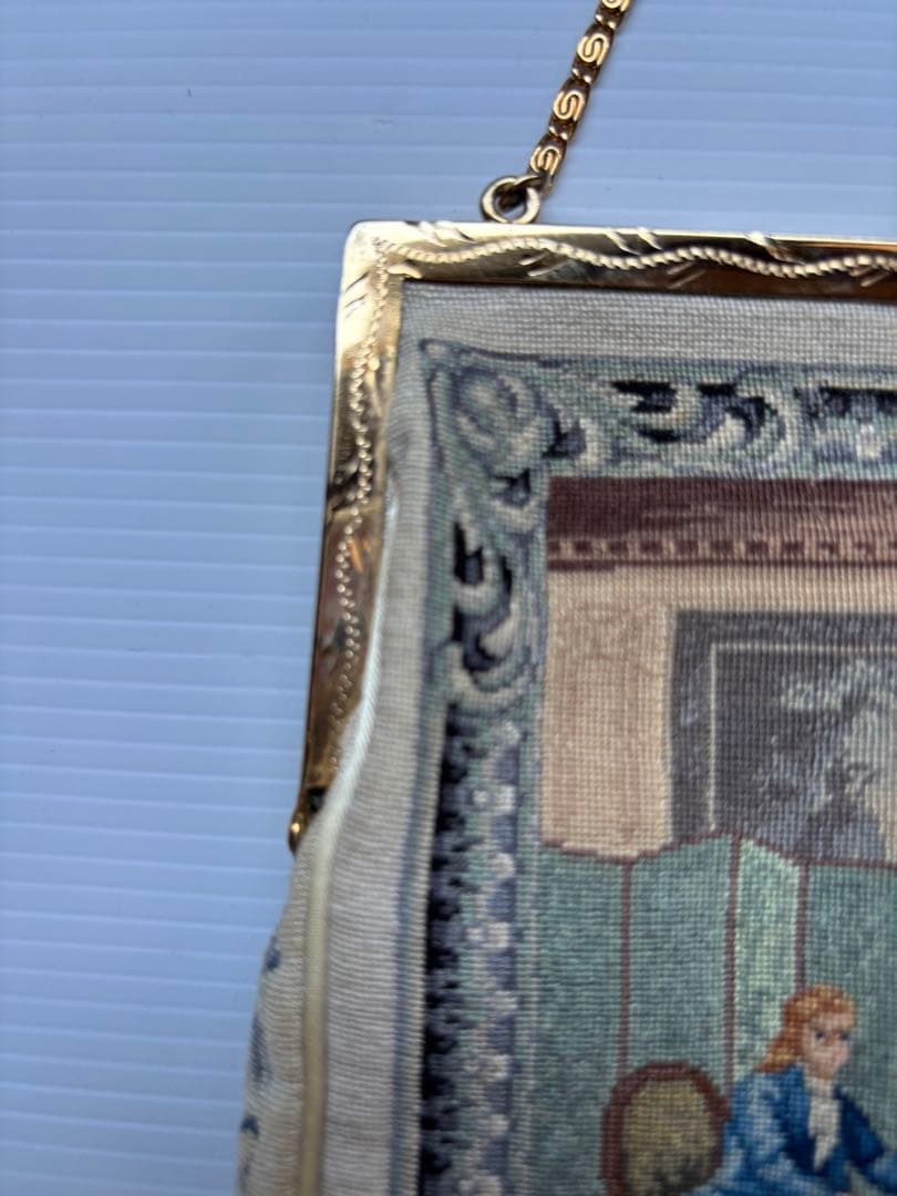 ヴィンテージ刺繍ハンドバッグ