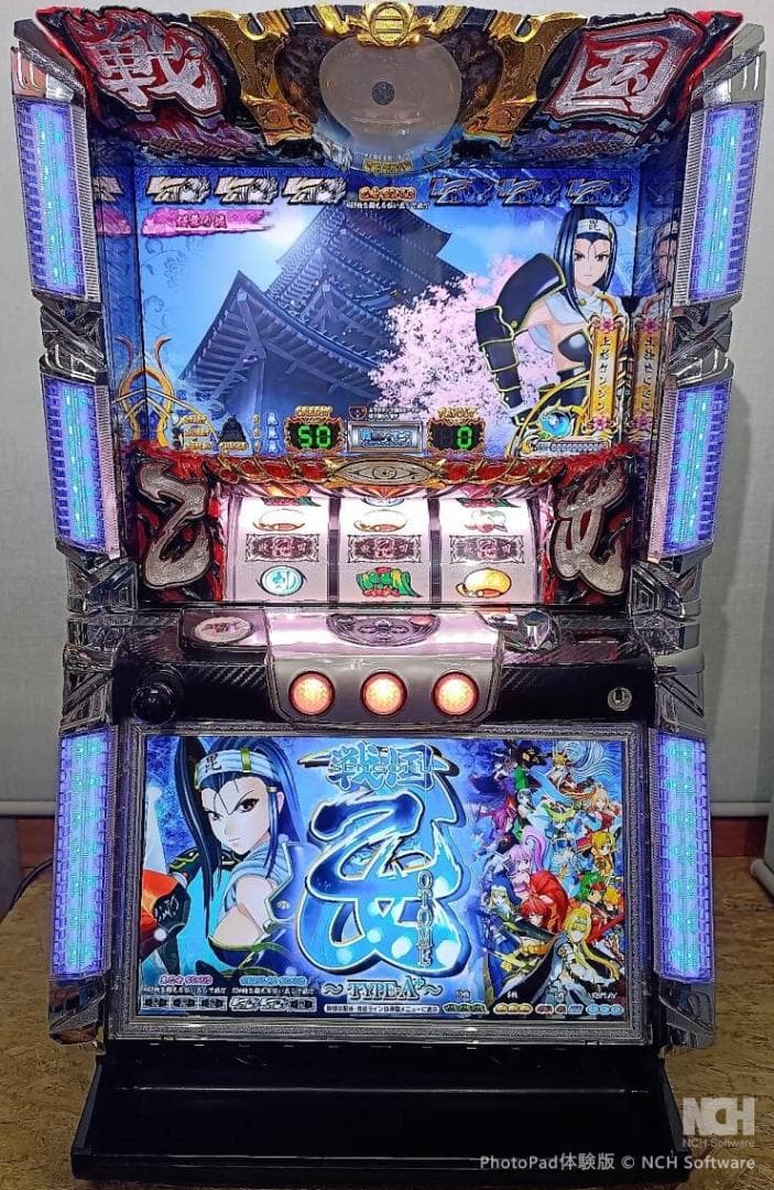 【パチスロ実機】オリンピア★戦国乙女TYPE‐A+★オートプレイ付不要機付