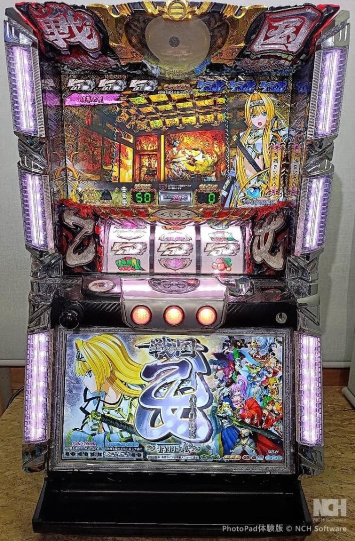 【パチスロ実機】オリンピア★戦国乙女TYPE‐A+★オートプレイ付不要機付