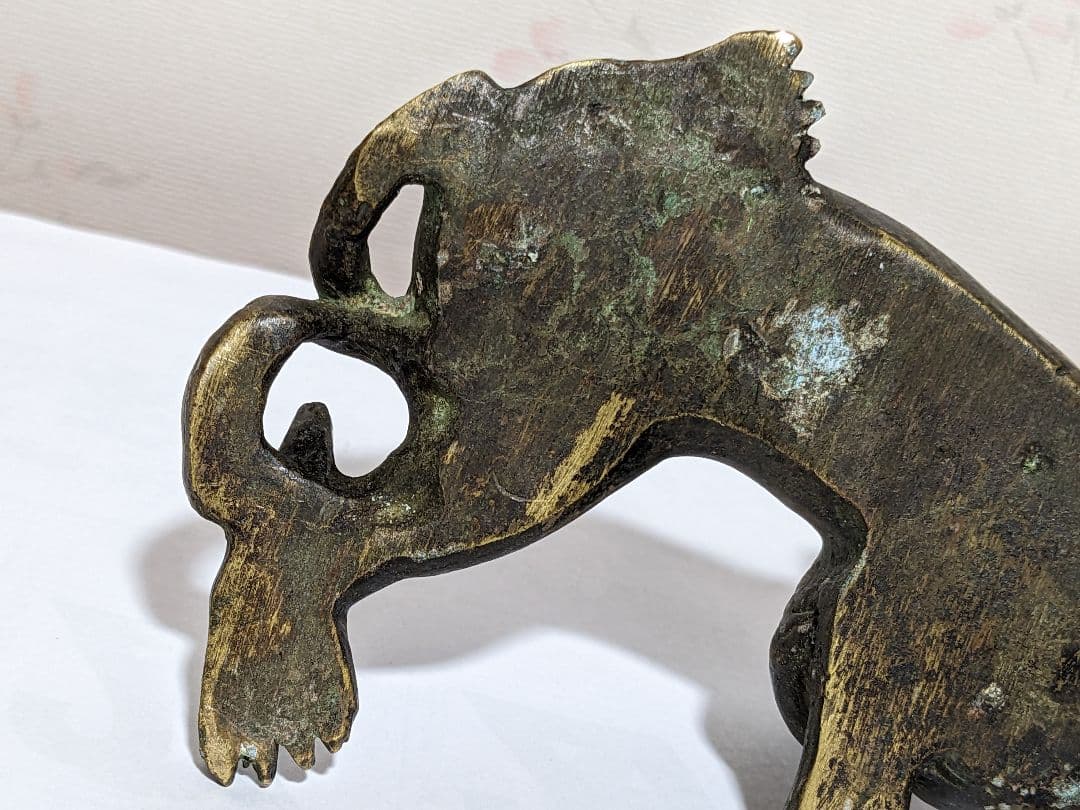 ♦唐物 中国 古玩 古美術品 麒麟形 文鎮 文房四宝 宣徳銅 骨董品