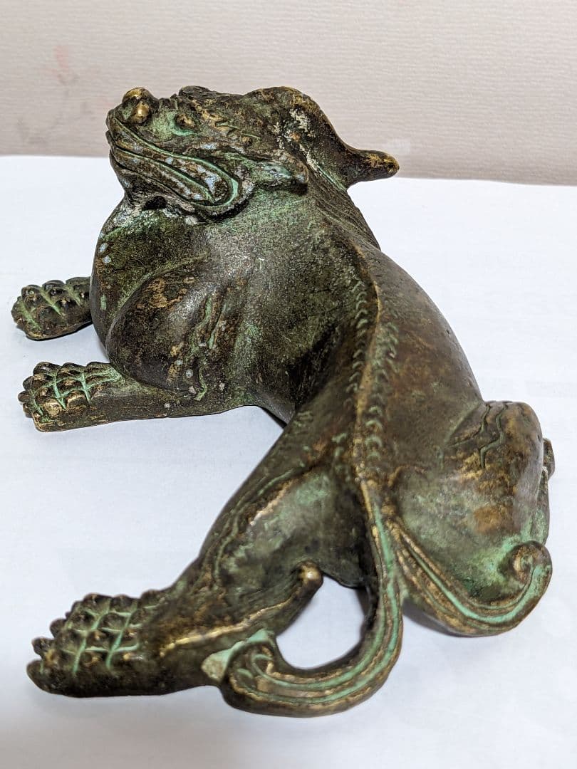 ♦唐物 中国 古玩 古美術品 麒麟形 文鎮 文房四宝 宣徳銅 骨董品